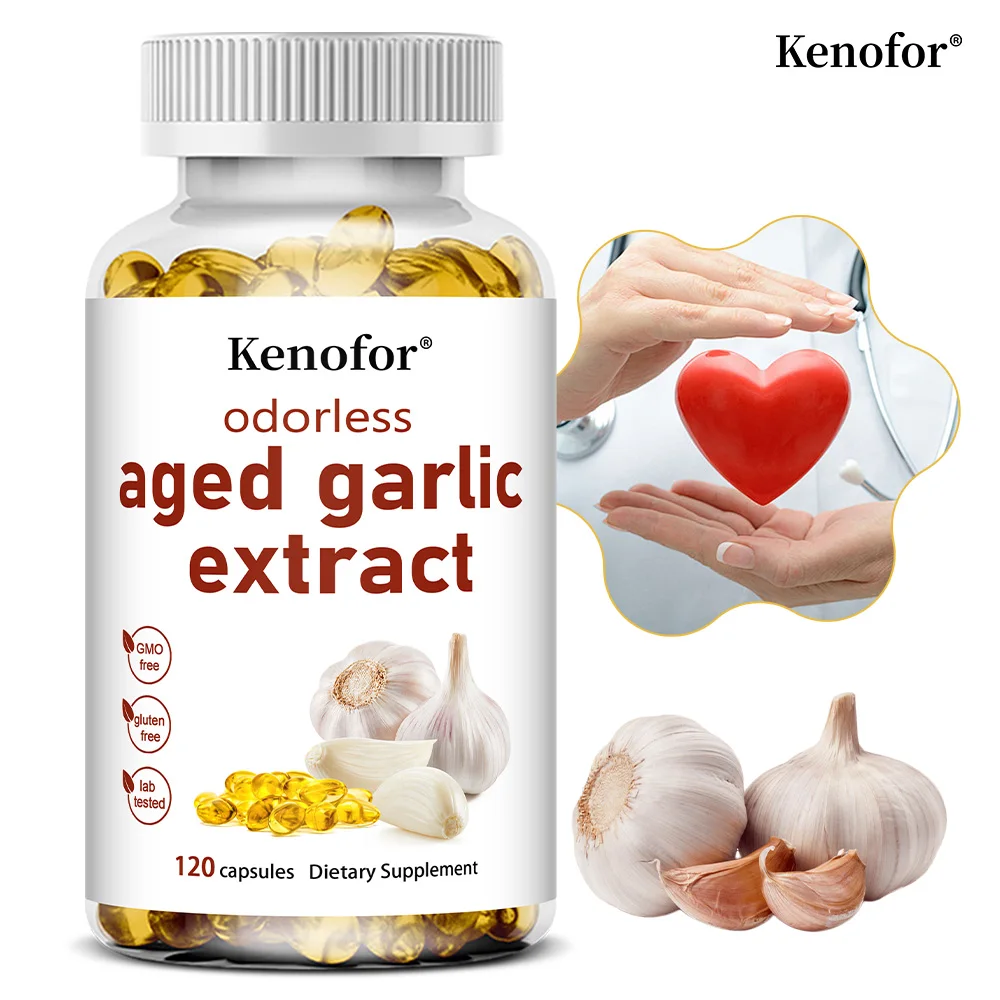 Gealterter Knoblauchextrakt – geruchlos, unterstützt die Herzgesundheit, unterstützt die Atemwege und Immungesundheit, Reinigung und Entgiftung